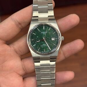 Tissot PRX Stainless Steel Watch with Green Textured Dial 40MM